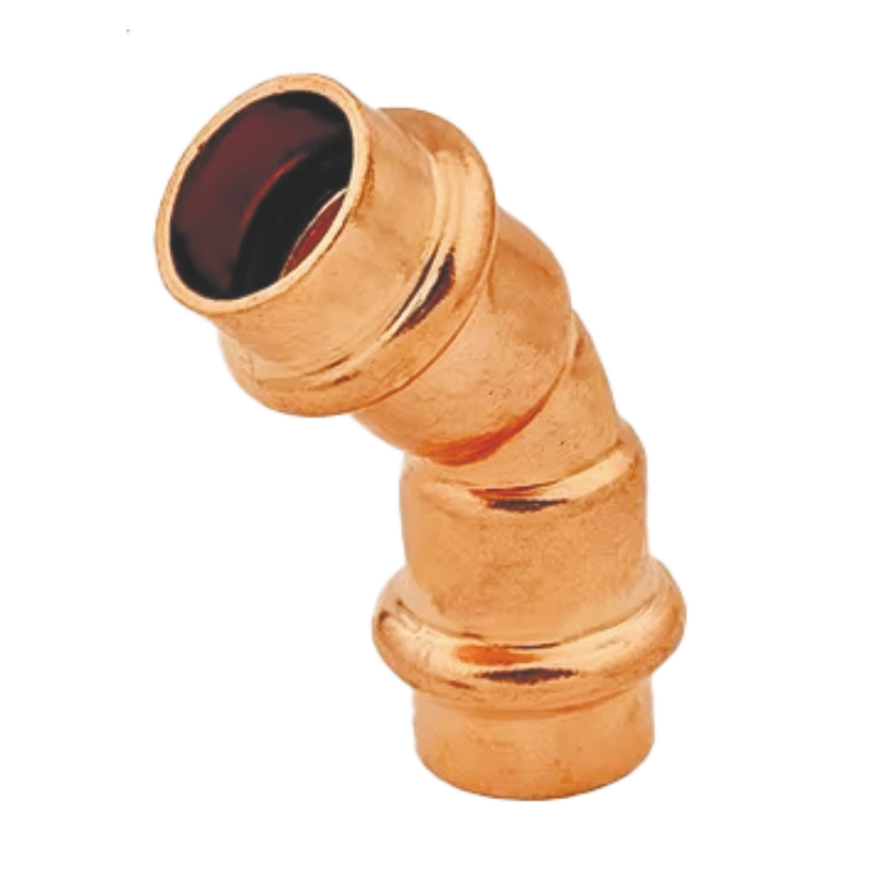 45° press copper elbows